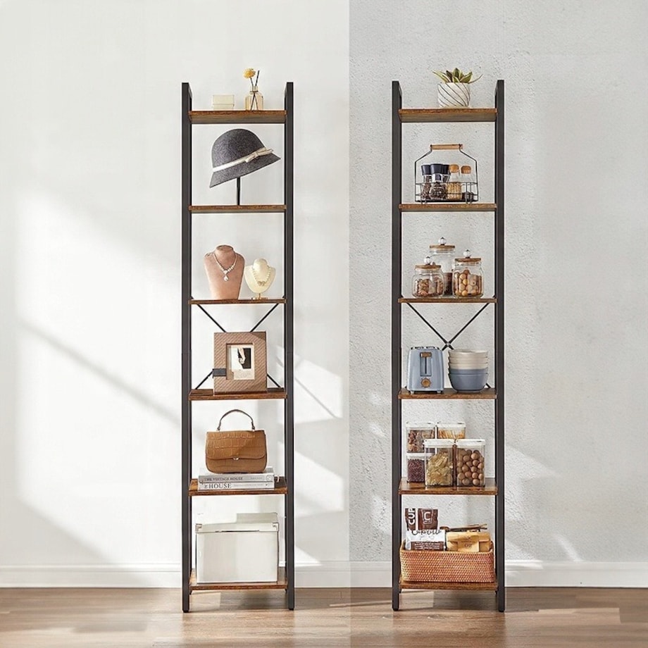 Biurowy regał na książki biblioteczka wysoki loft industrial słupek vintage