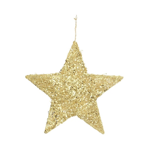 Dekoracja Golden Star 30cm boże narodzenie, święta, świąteczne, złoty, 30 x 1 cm