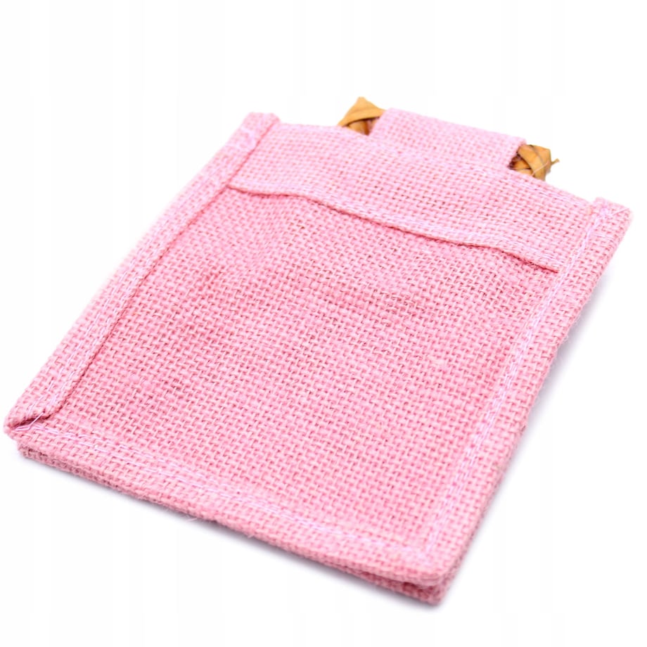 Torebka Okienkiem z Juty NA PREZENTY kwiaty box 12x14cm NATURALNE EKO róż