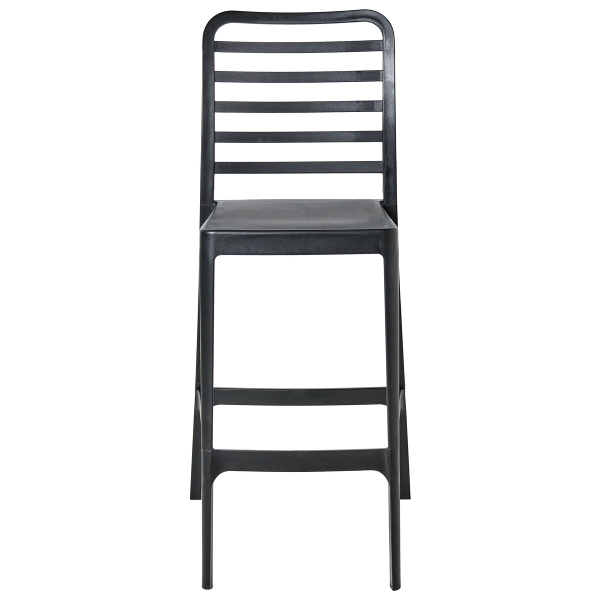 Zestaw 4 krzeseł barowych SECEDA Materiał syntetyczny Czarny