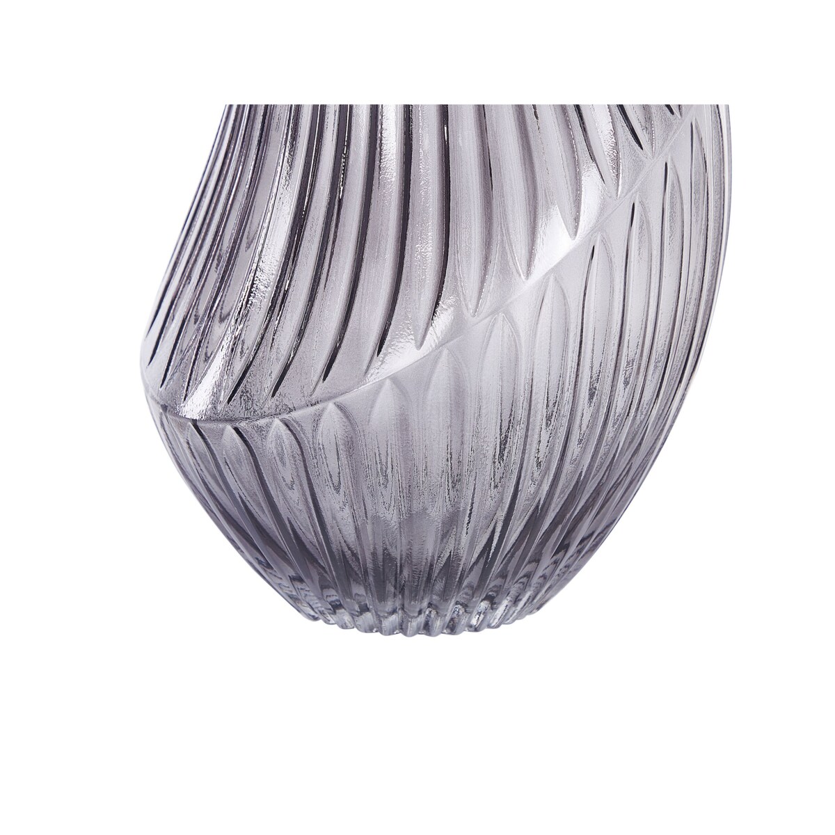 Wazon na kwiaty szklany 36 cm szary MYRSINA