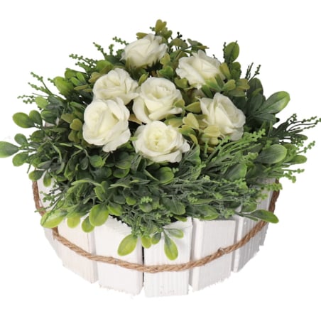 Doniczka Osłonka Drewniana Biała Doniczki Stroik