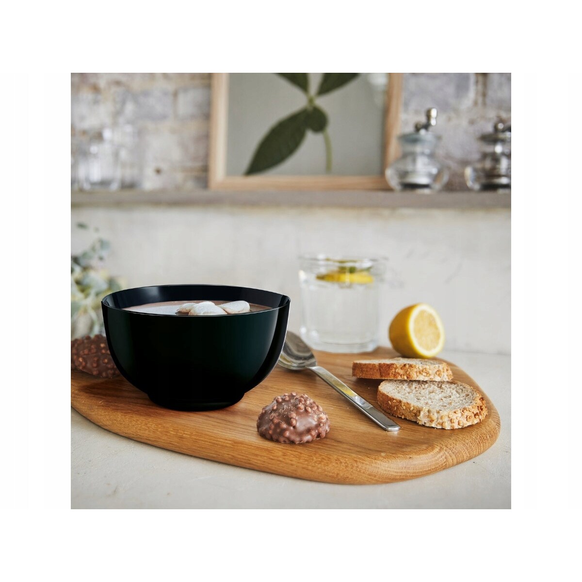 4x salaterka MISKA DIWALI na jedzenie PŁATKI ZUPĘ 750 ml LUMINARC czarna