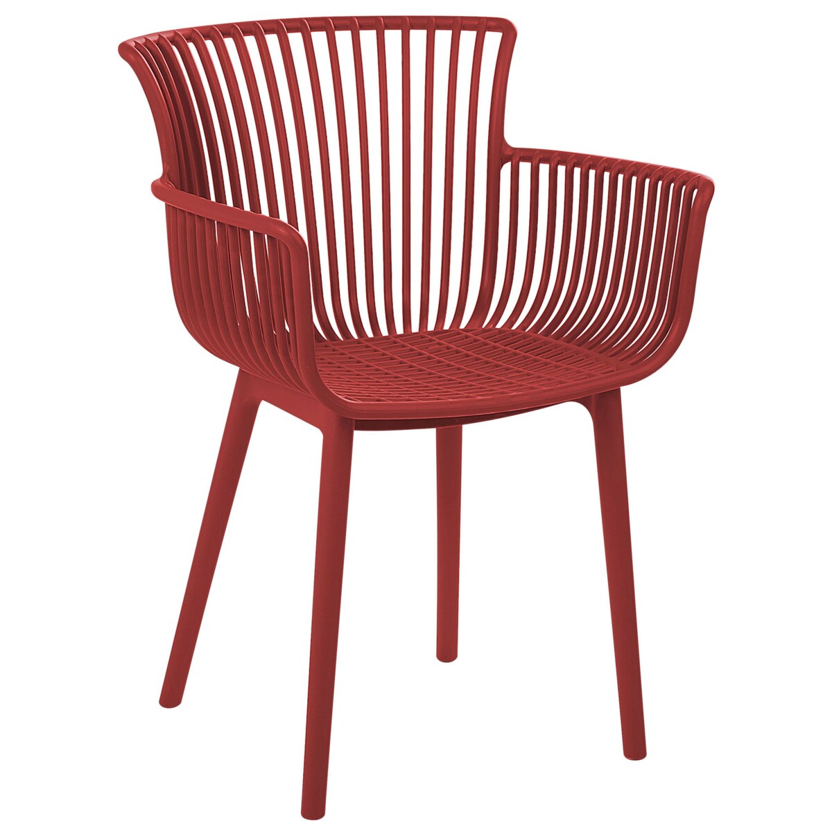 Zestaw 4 krzeseł do jadalni czerwony PESARO