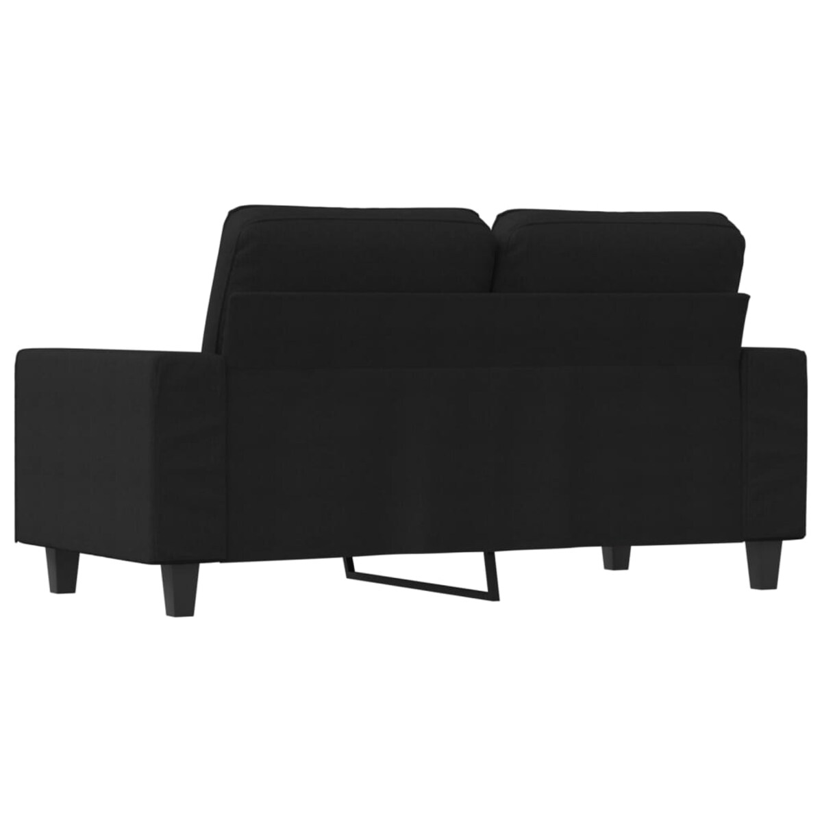 vidaXL Sofa 2-osobowa, czarna, 120 cm, tapicerowana tkaniną