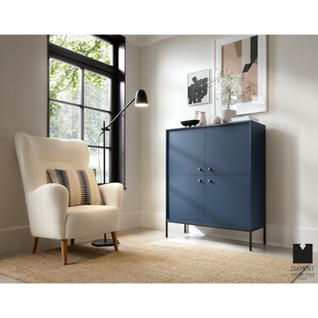 Komoda Evora wysoka granatowa