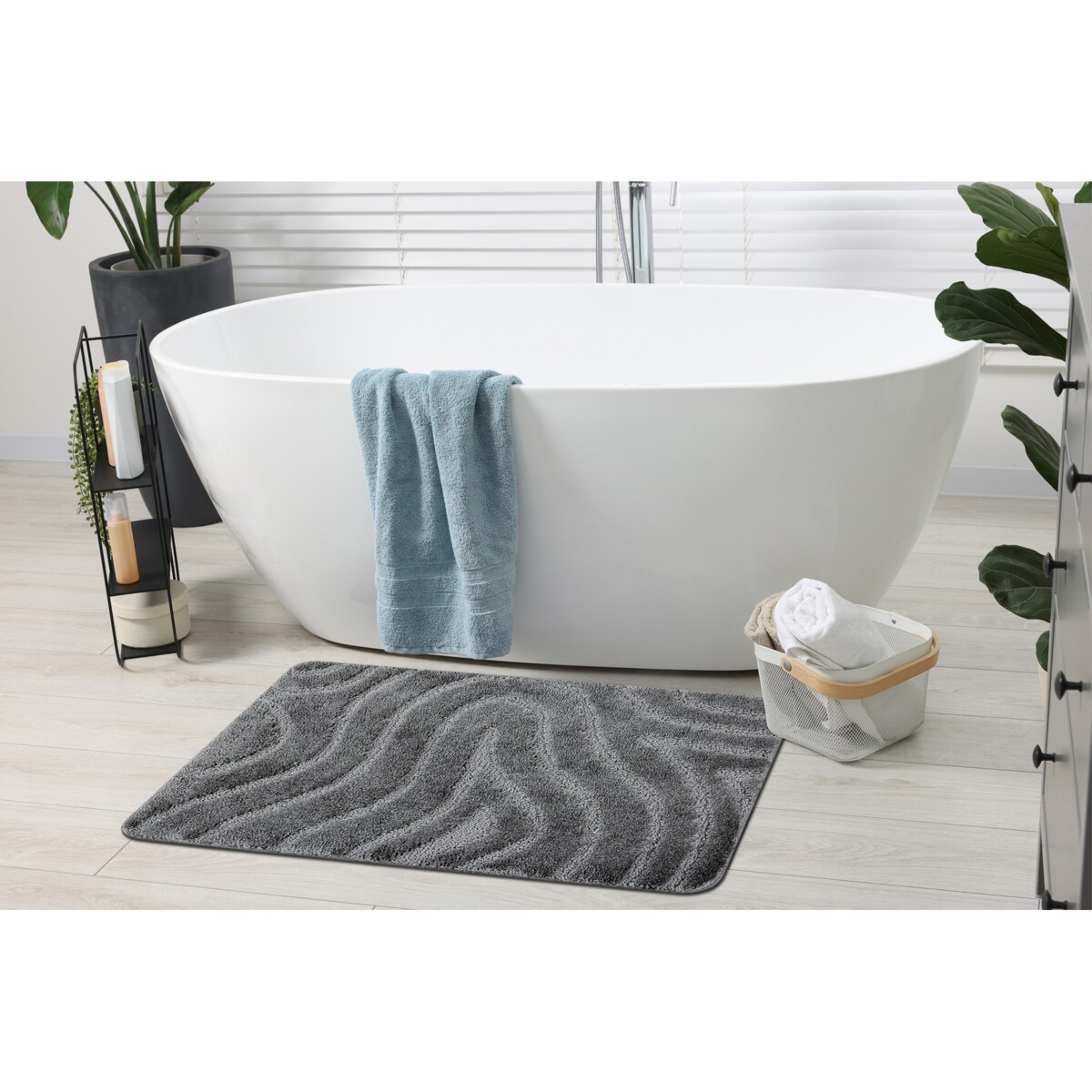 Dywan łazienkowy SUPREME WAVES fale, 60x100 cm