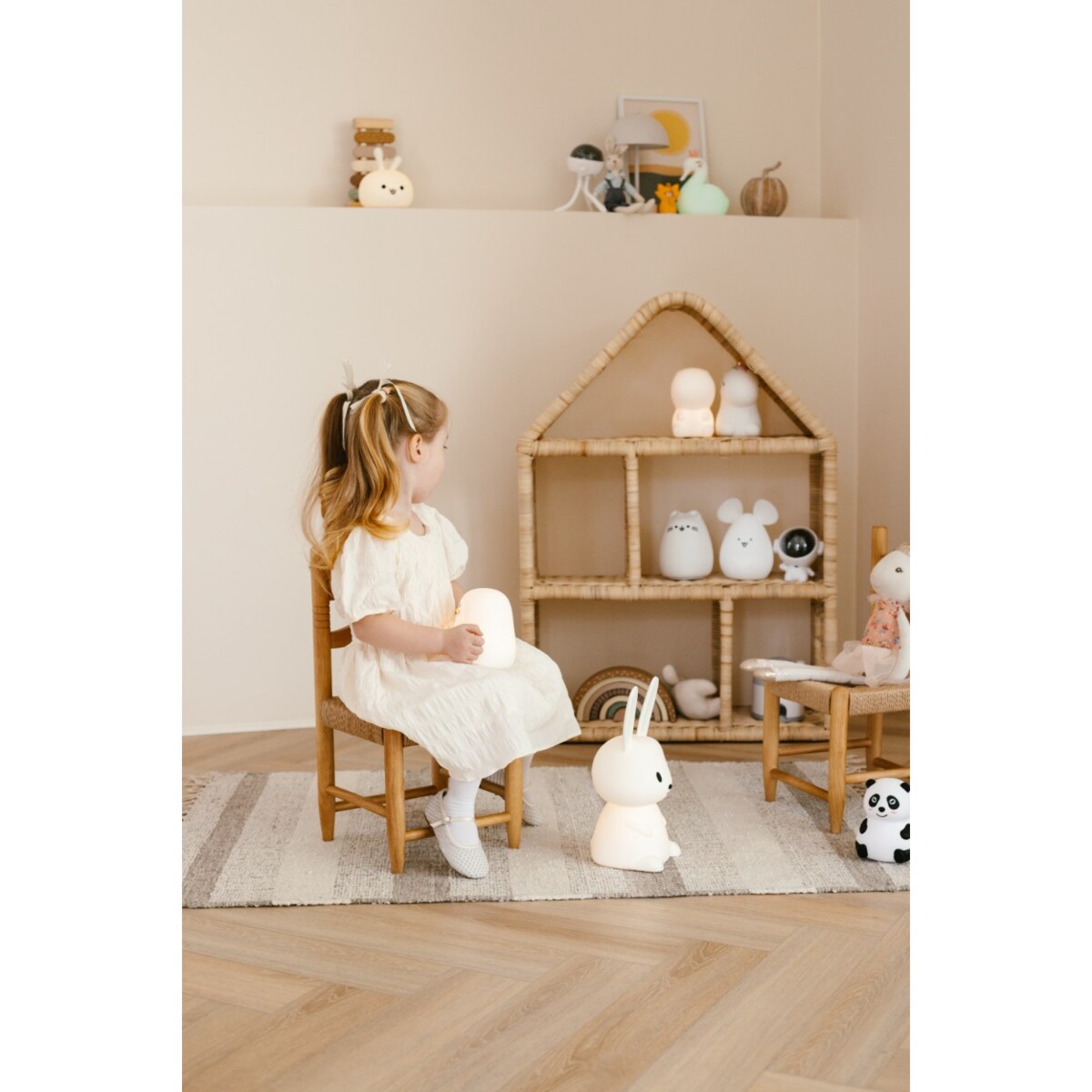 Innogio GIOpanda silikonowa lampka nocna dotykowa dla dzieci LED 8 kolorów ładowana