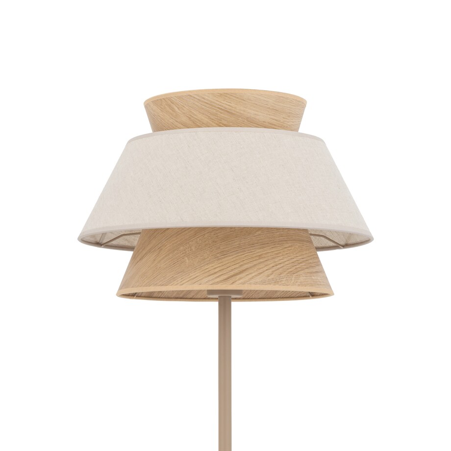 Lampa Stojaca Tk Lighting Kalum Len Fornir 1Xe27 Skandynawski, Boho, Japandi