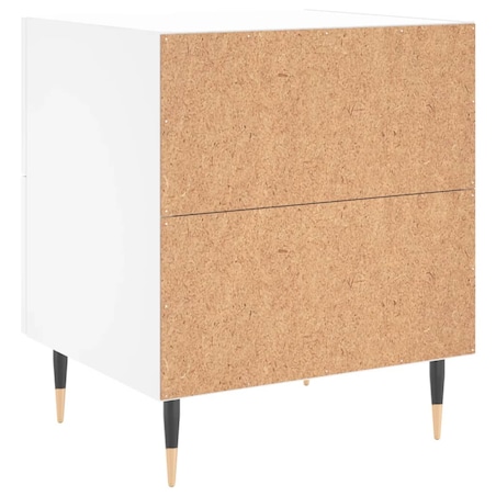 vidaXL Szafka nocna, biała, 40x35x47,5 cm, materiał drewnopochodny
