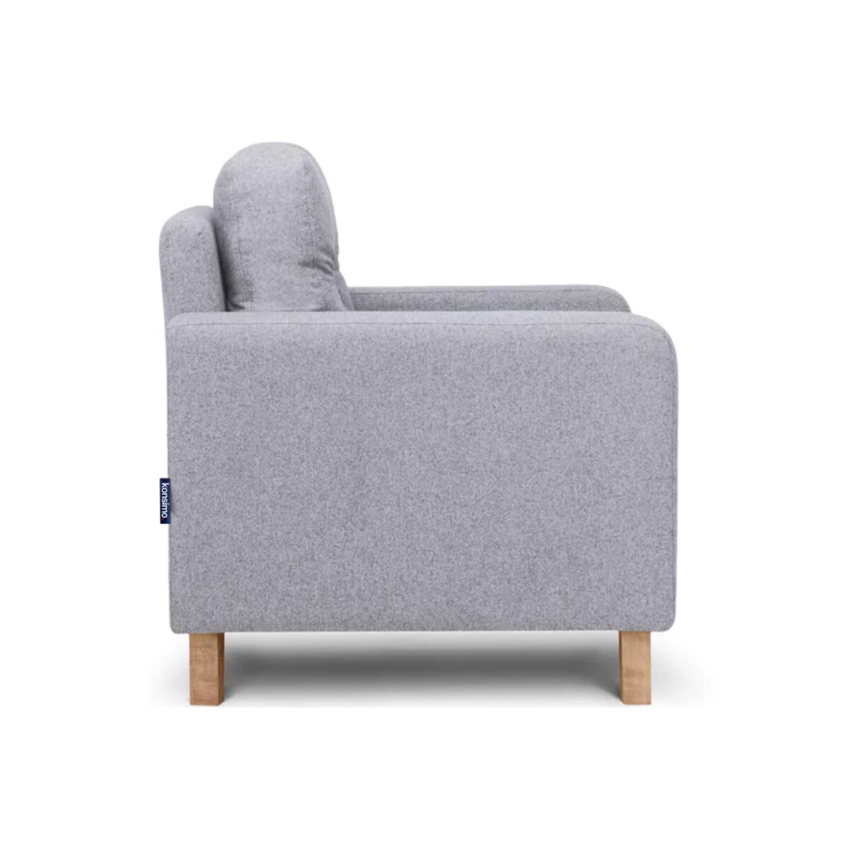 KONSIMO ERISO Szary fotel do salonu