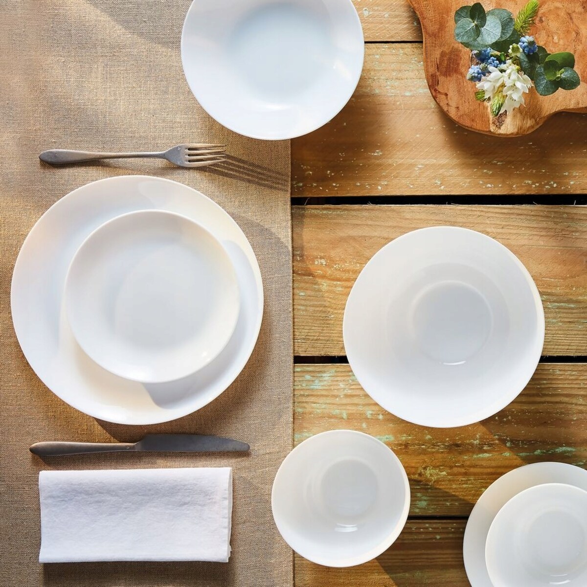 KOMPLET OBIADOWY DIWALI BIAŁY 6 osób LUMINARC