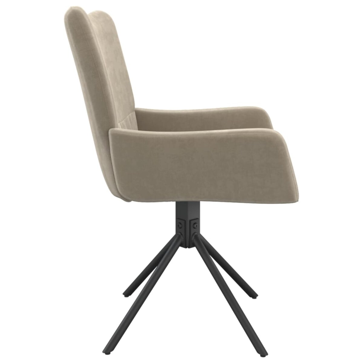 vidaXL Obrotowe krzesła stołowe, 2 szt., jasnoszare, aksamitne