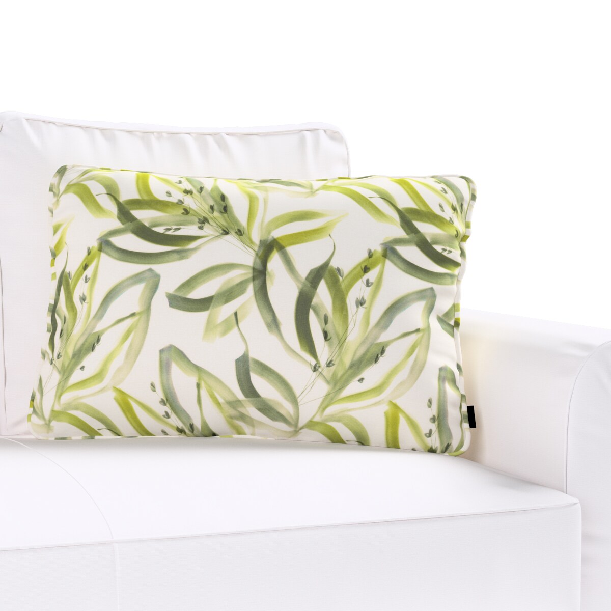 Poszewka Gabi na poduszkę prostokątna 60x40 biało-zielony
