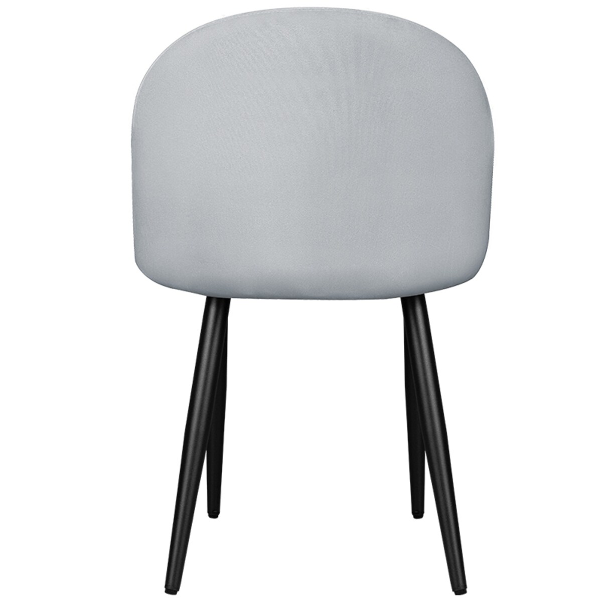 Krzesło tapicerowane do salonu jadalni welurowe velvet szare nowoczesne