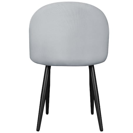 Krzesło tapicerowane do salonu jadalni welurowe velvet szare nowoczesne