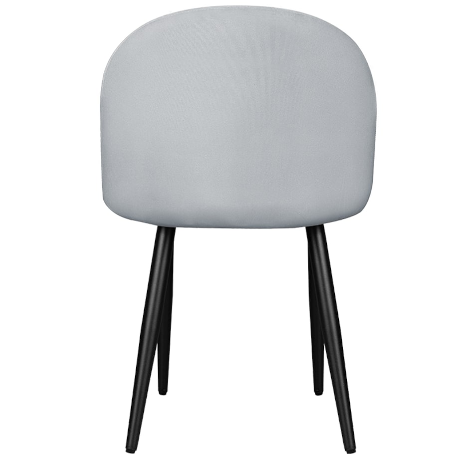 Krzesło tapicerowane do salonu jadalni welurowe velvet szare nowoczesne