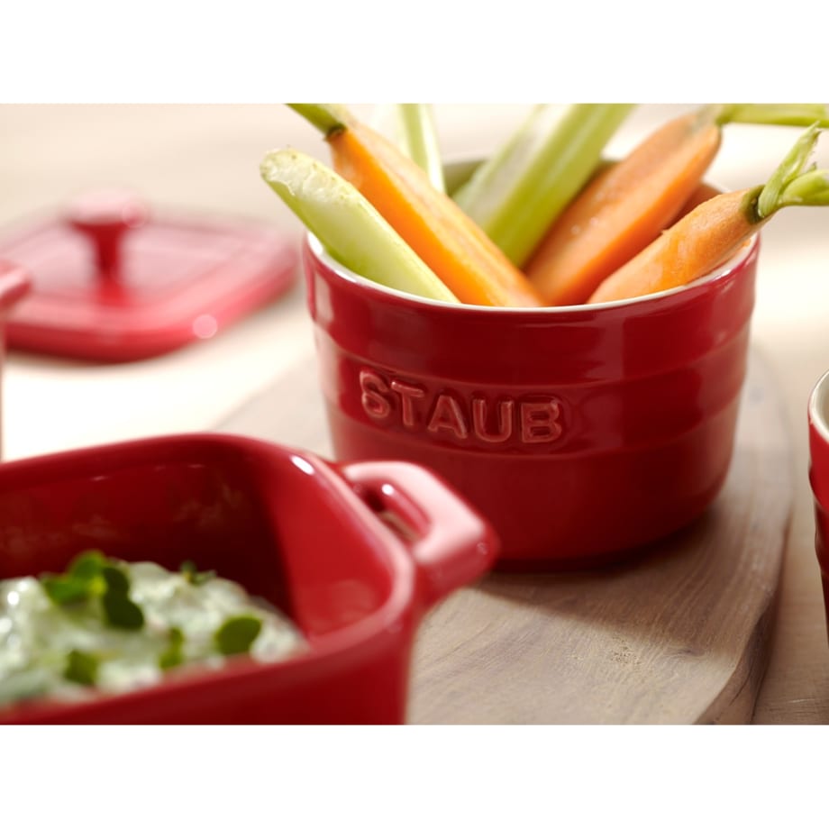 Staub Mini Ramekin Okrągły, 2 szt. - 200 ml, Czerwony
