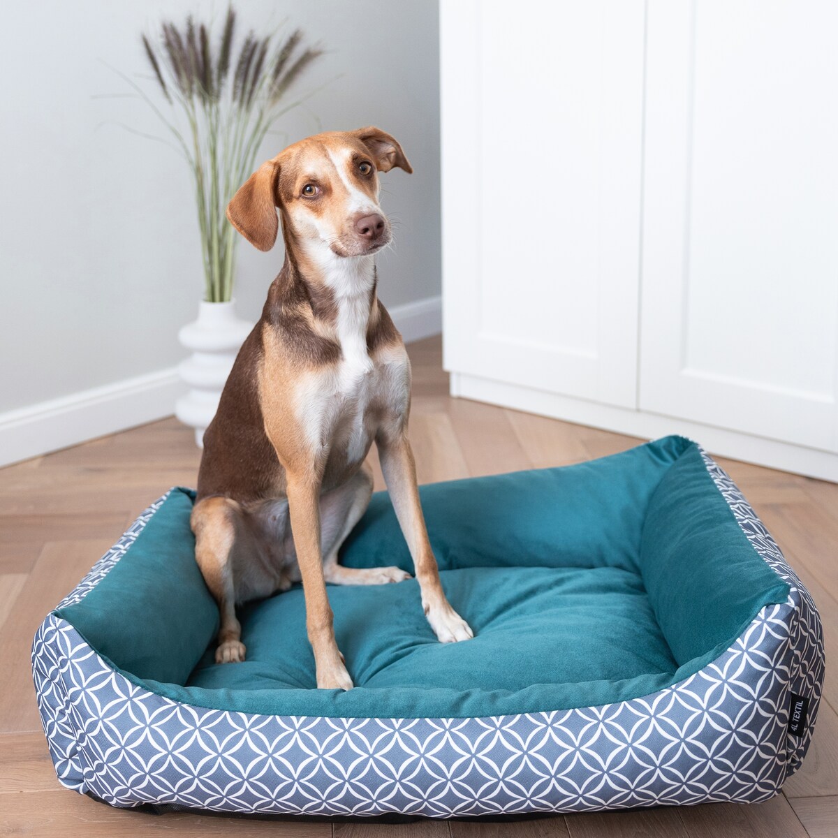 Stylowe legowisko dla psa OTTO, 80x60 cm, Turkus