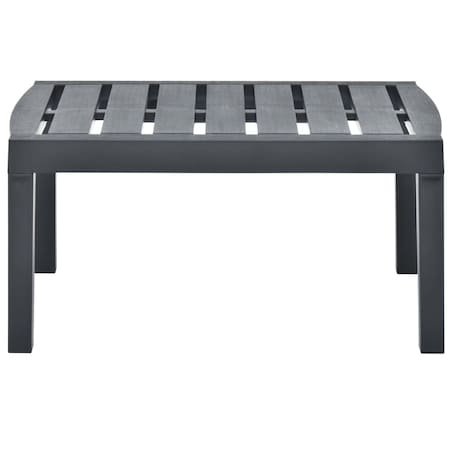 vidaXL Stolik ogrodowy, antracytowy, 78x55x38 cm, plastikowy