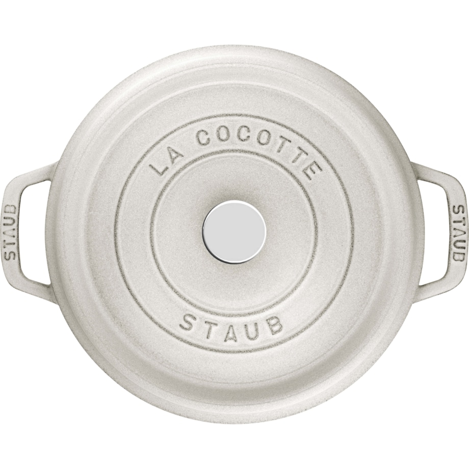 Garnek żeliwny okrągły Staub - 5.2 ltr, Biała trufla