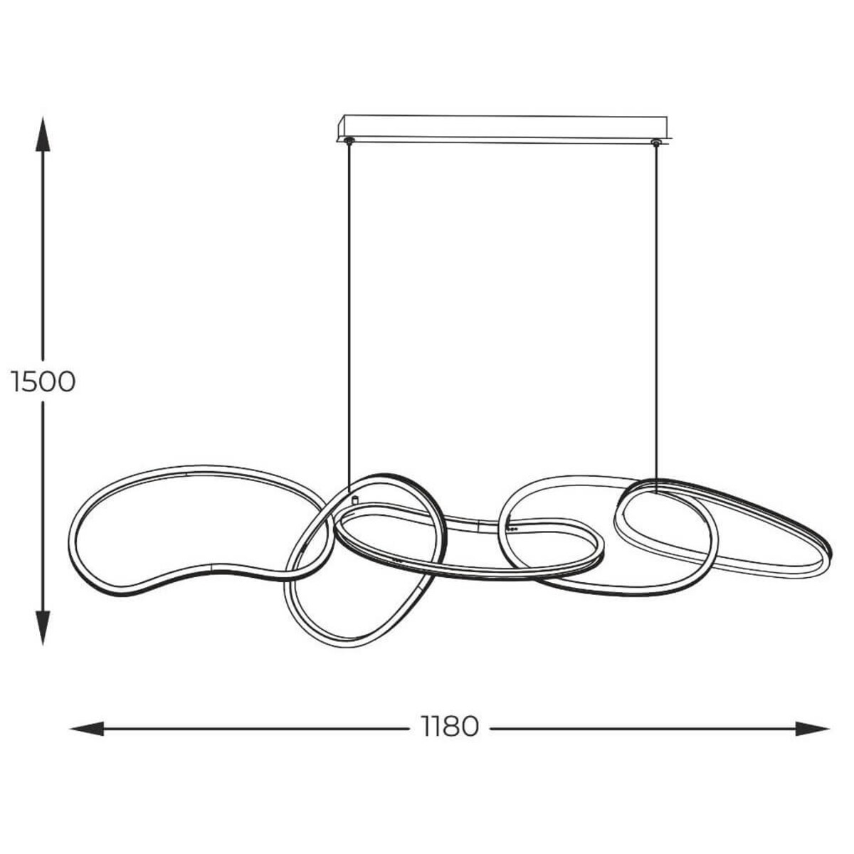 Wisząca lampa LED Cholet MD7361-5A-EGT Zumaline 56W 3000K nad stół złota