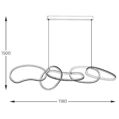 Wisząca lampa LED Cholet MD7361-5A-EGT Zumaline 56W 3000K nad stół złota