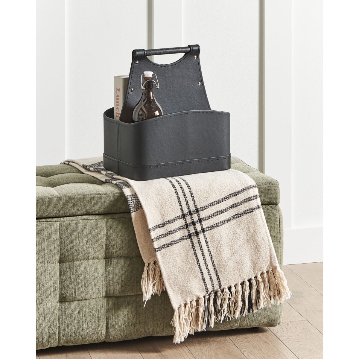 Kosz ekoskóra grafitowy URUK