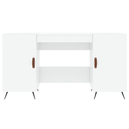 vidaXL Biurko białe z połyskiem, 140x50x75 cm, materiał drewnopochodny