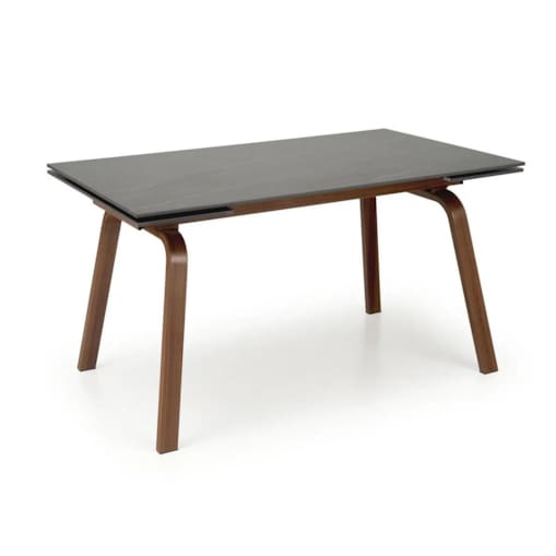 Stół rozkładany LOZANO 140(200)x82 czarny marmur/orzech