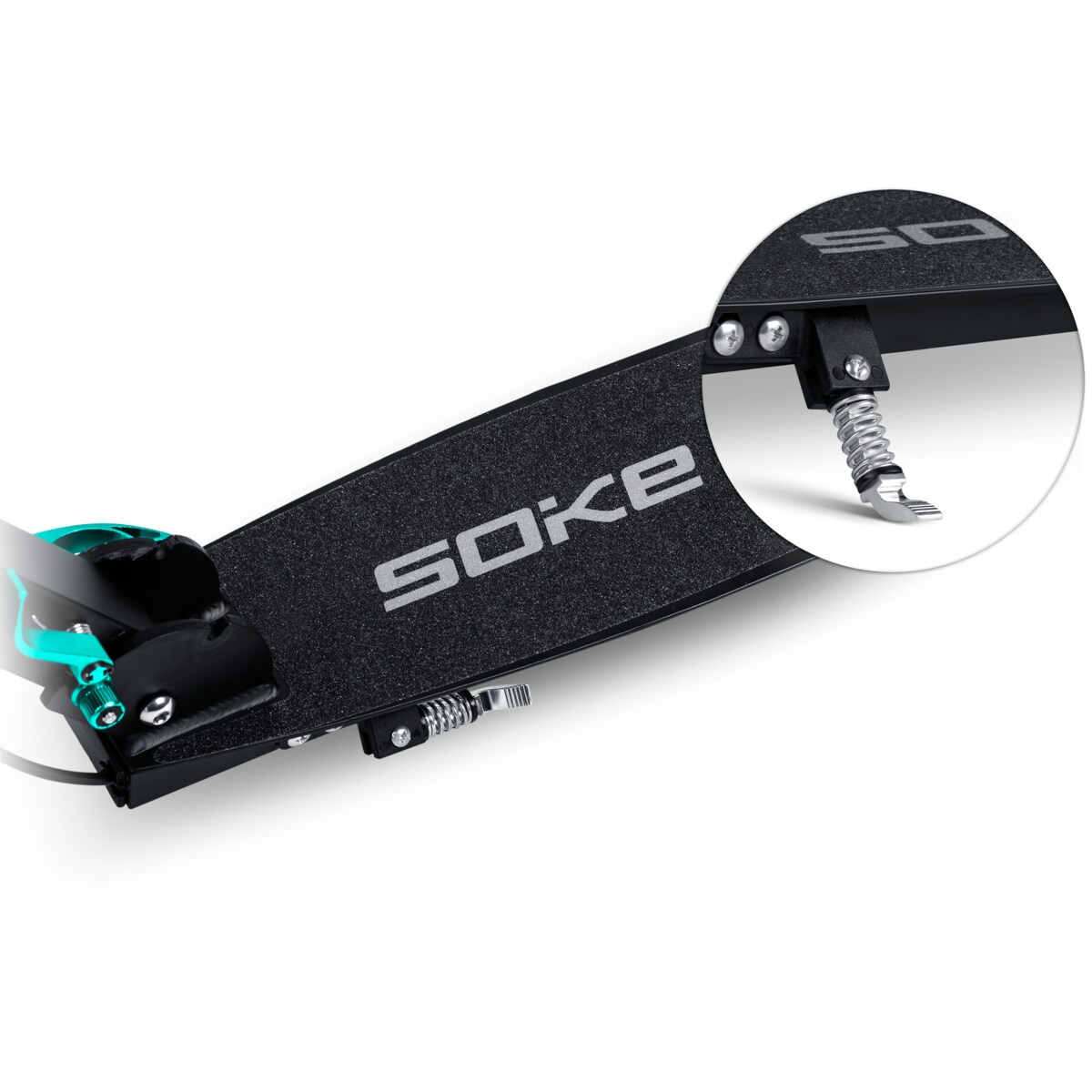 Hulajnoga miejska składana Soke City czarno-turkusowa