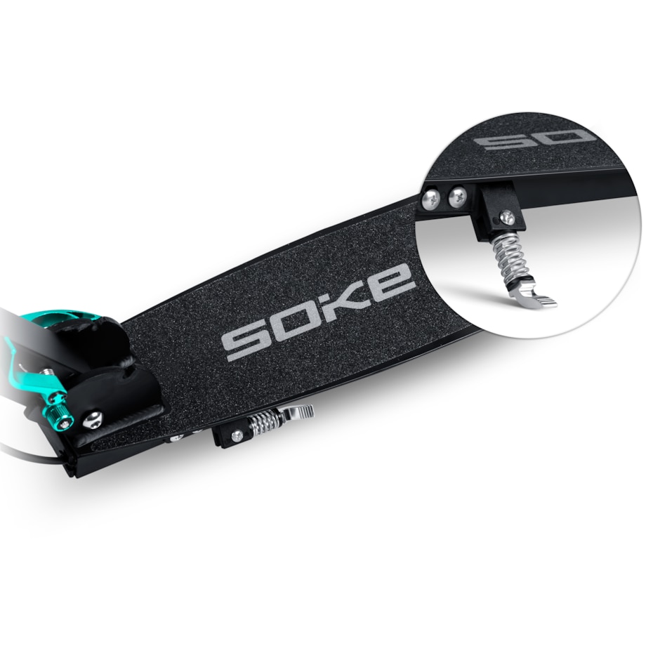 Hulajnoga miejska składana Soke City czarno-turkusowa