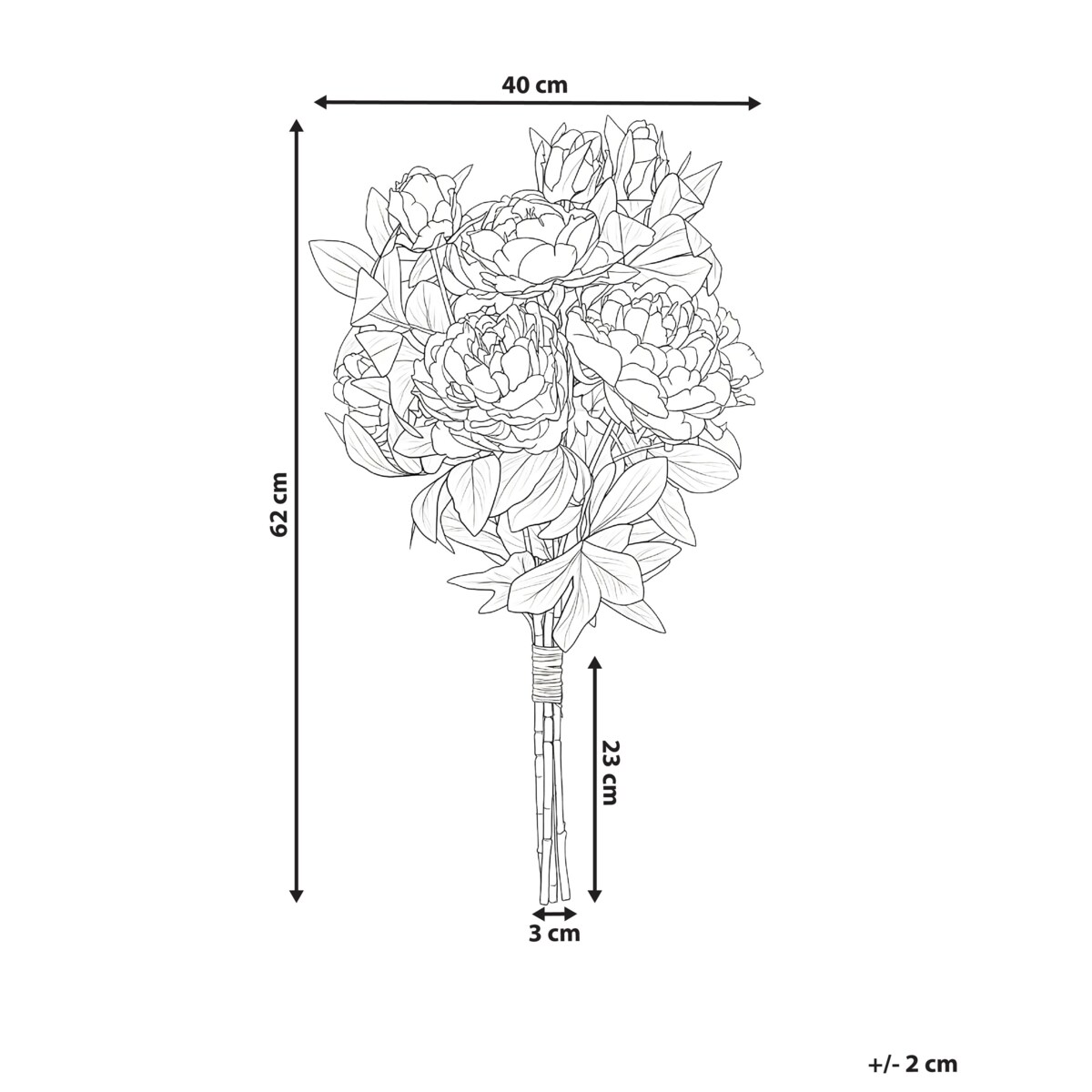 Bukiet sztucznych kwiatów COLARES 62 cm Różowy