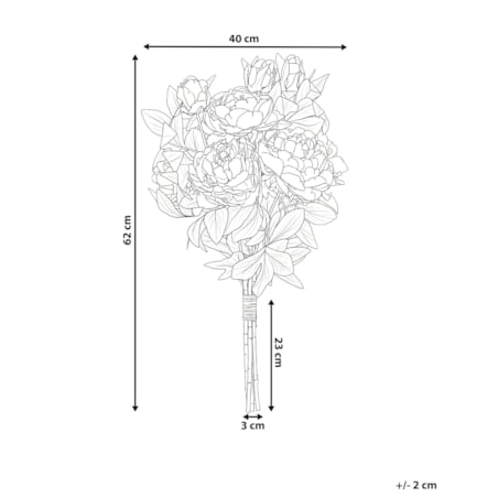Bukiet sztucznych kwiatów COLARES 62 cm Różowy