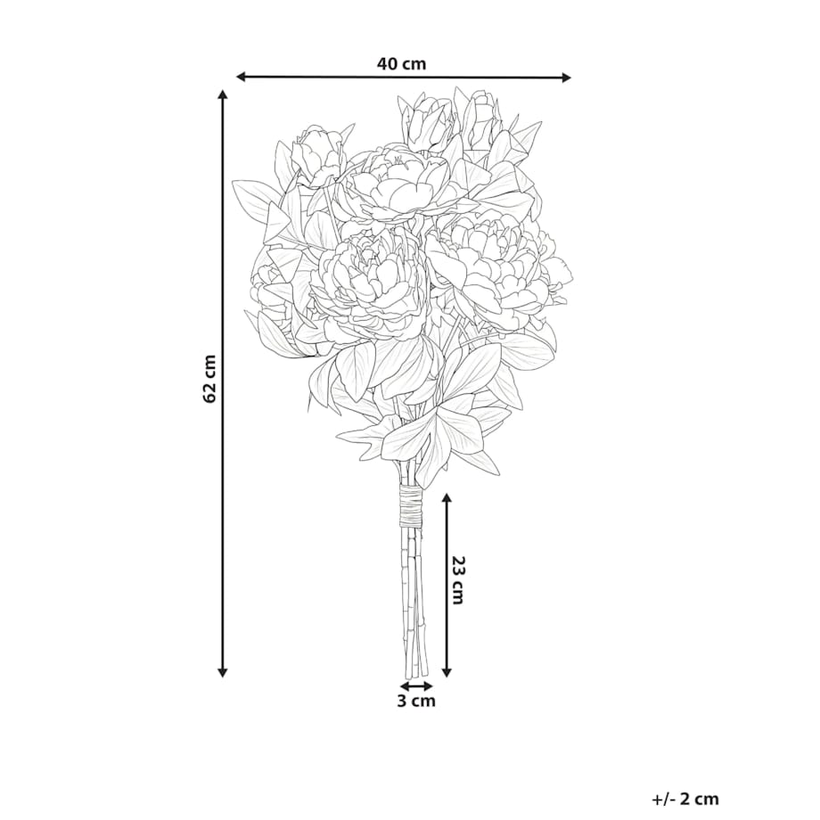 Bukiet sztucznych kwiatów COLARES 62 cm Różowy