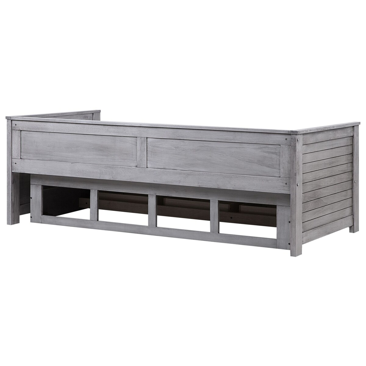 Łóżko wysuwane drewniane 90 x 200 cm szare CAHORS