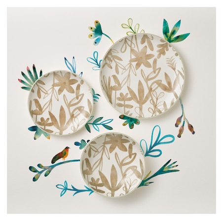 Miska Dusk 20 cm, biało-beżowa