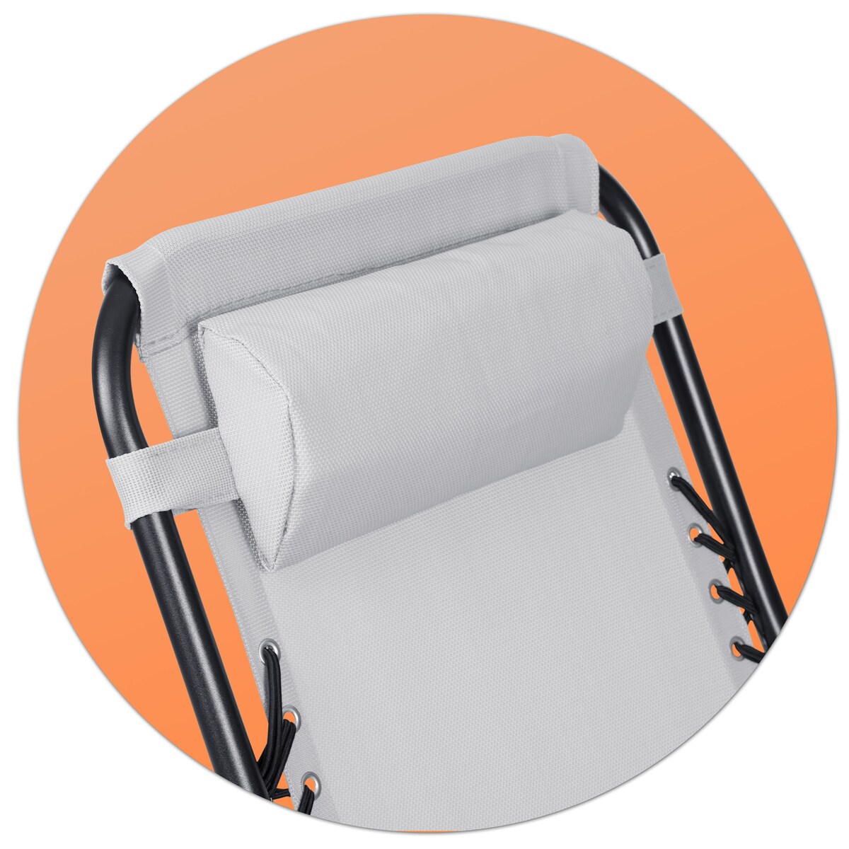 Leżak ogrodowy plażowy składany szary Sofotel ChillWell