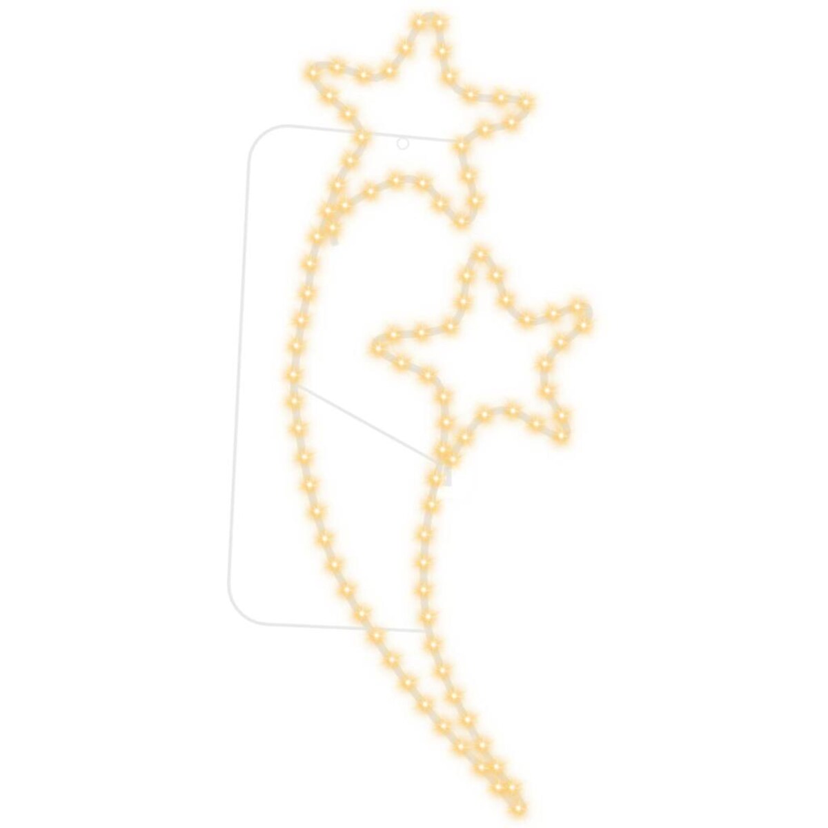 vidaXL Lampki w kształcie gwiazd, 2 szt., ciepła biel, 125,5x53x4,5 cm