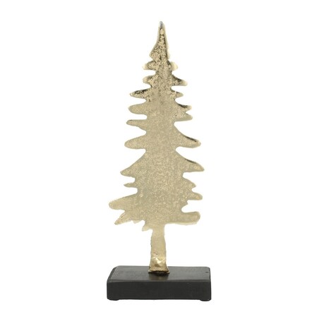 Dekoracja Gold Fir 31cm boże narodzenie, święta, świąteczne, czarny-złoty, 12 x 6 x 31 cm