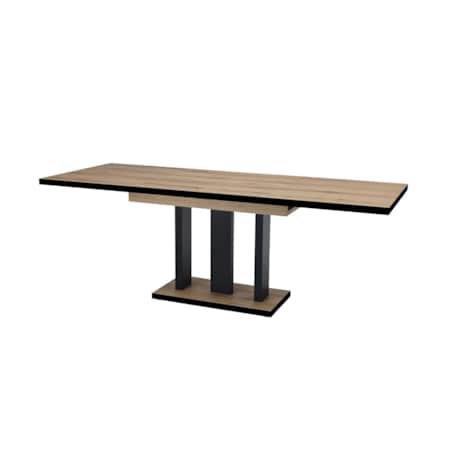 Stół rozkładany APPIA BLACK 130(210)x80 dąb evoke