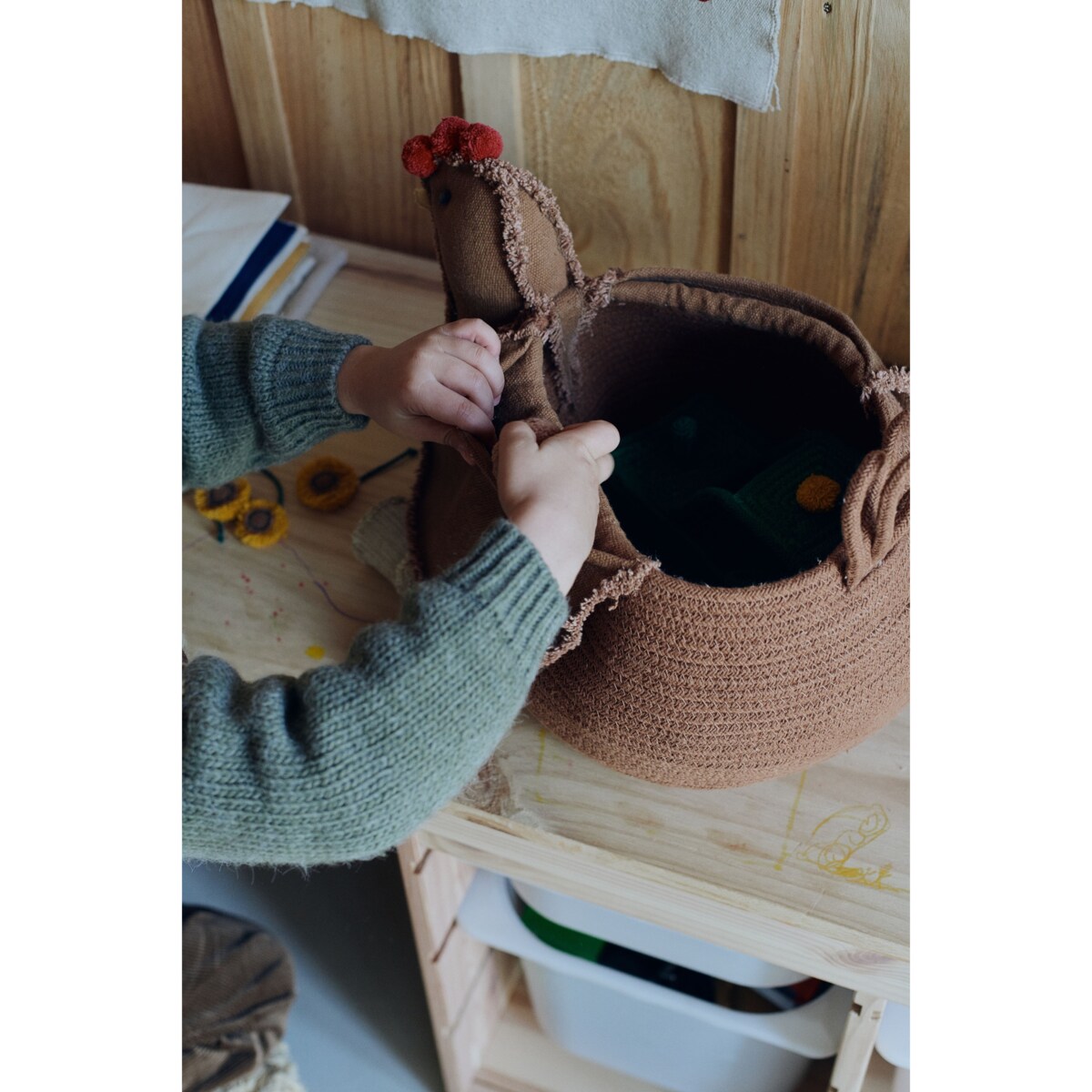 Lorena Canals - Kosz dekoracyjny Kura Toffie, Farm