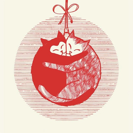 Podkładki świąteczne - merry kittens