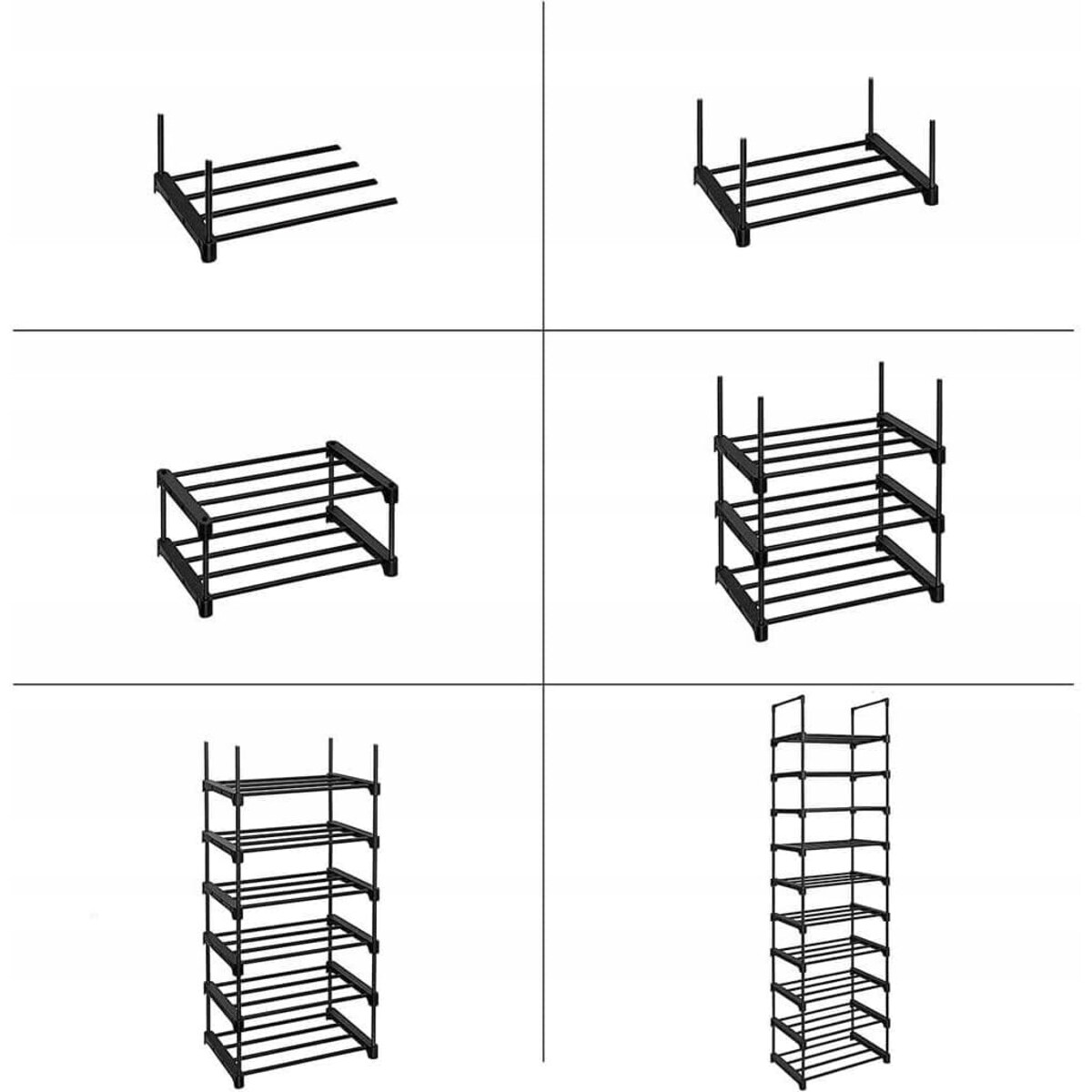 Szafka Na Buty 45X30X174 Cm Czarny