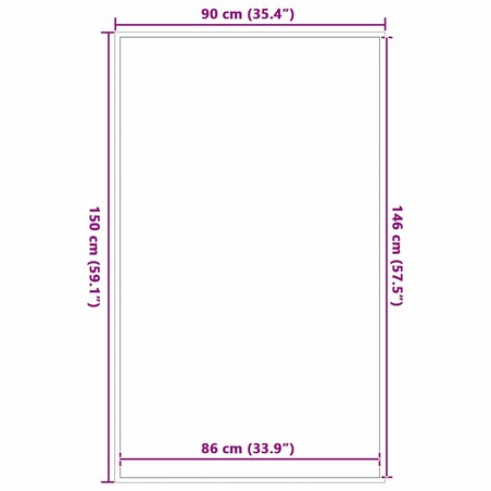vidaXL Wycieraczka, szara, 90x150 cm