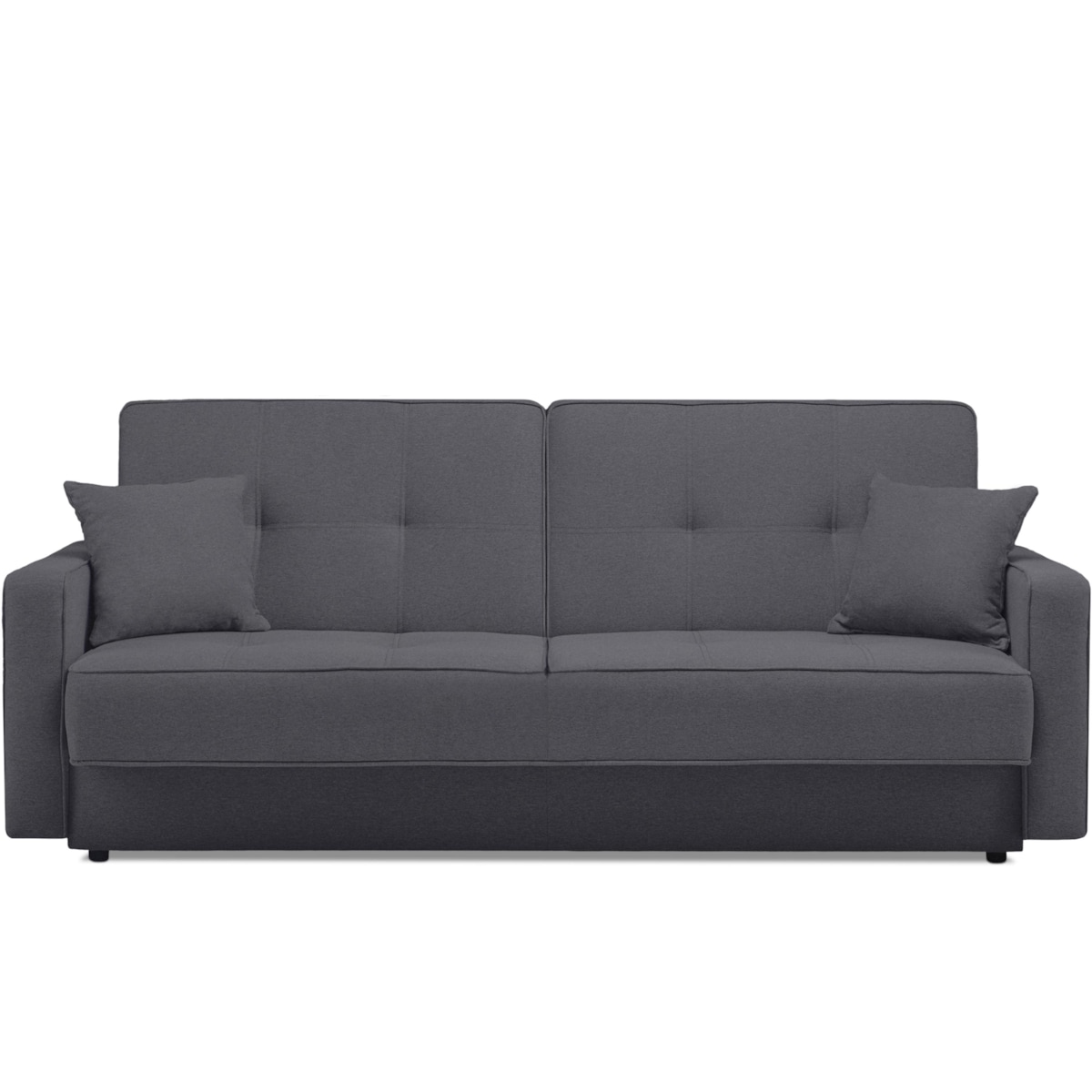 KONSIMO ORIO Ciemnoszara rozkładana sofa do salonu