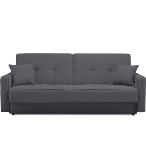 KONSIMO ORIO Ciemnoszara rozkładana sofa do salonu