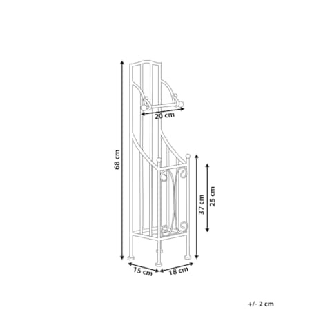 Metalowy stojak na papier toaletowy biały BRISA