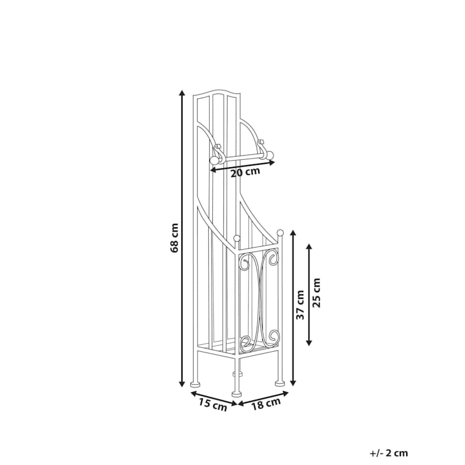 Metalowy stojak na papier toaletowy biały BRISA