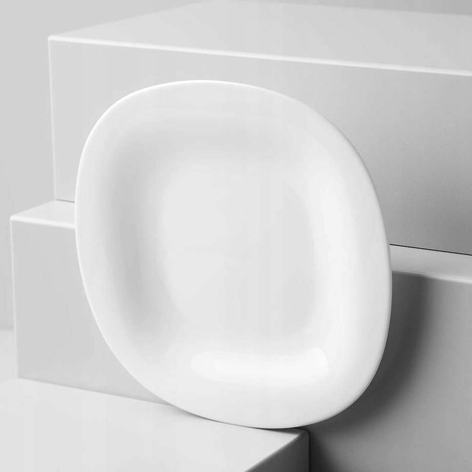 TALERZYKI DESEROWE BIAŁE kwadratowe CARINE LUMINARC talerze na desery 6 szt